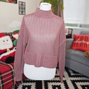 Express Mauve Cowl Neck Sweater